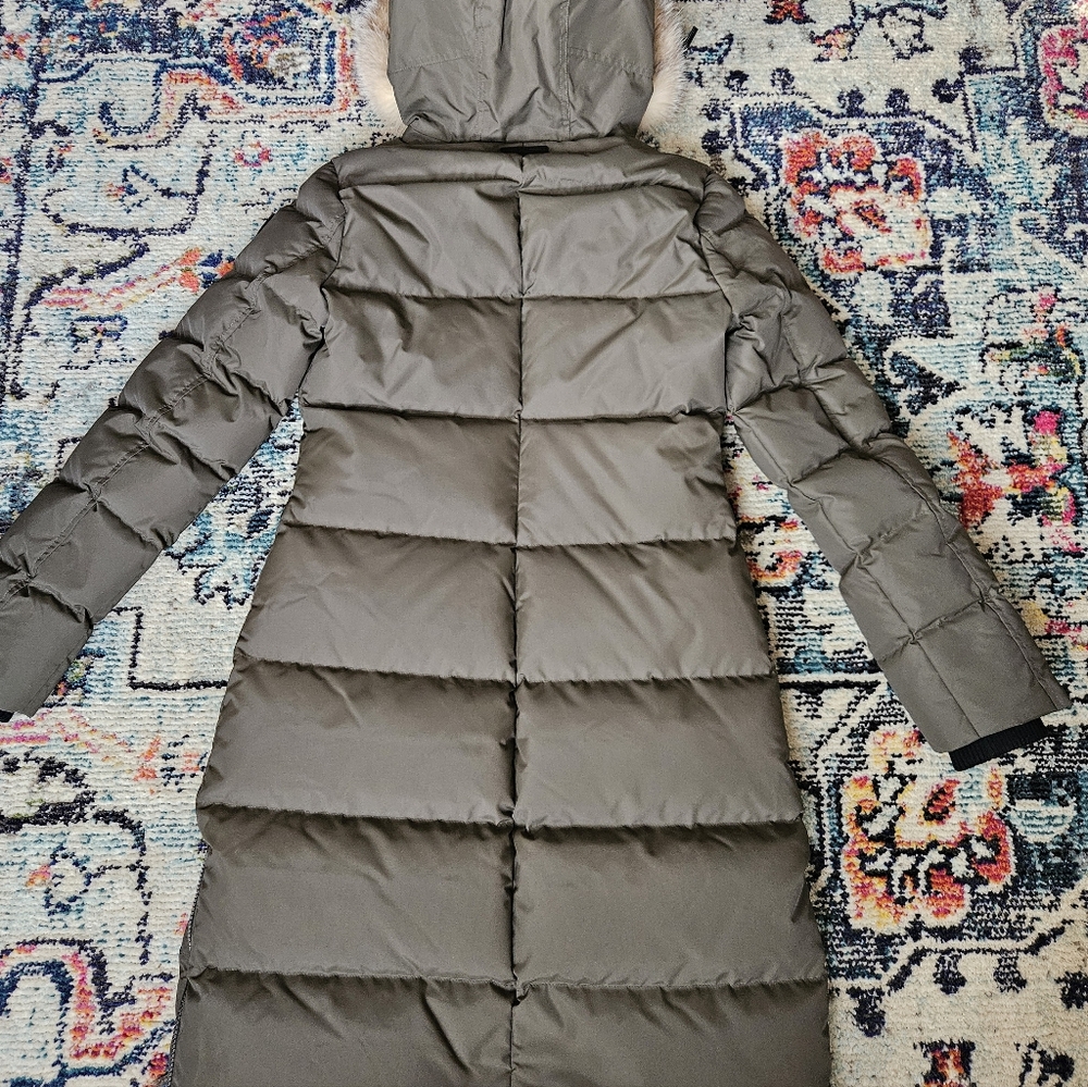 Pajar Canada Jayde Women's Long Down Puffer Faux Fur Hooded Coat Size S Green - Picture 13 of 16